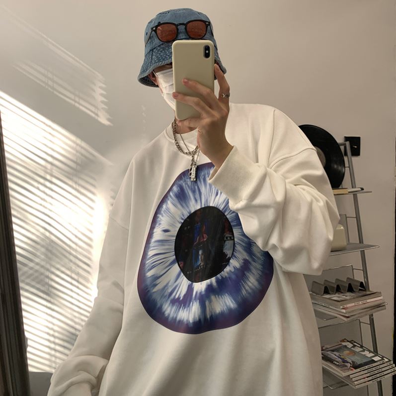 Men's Loose Hooded Couple's Plus Size Coat Hip Hop Sweater