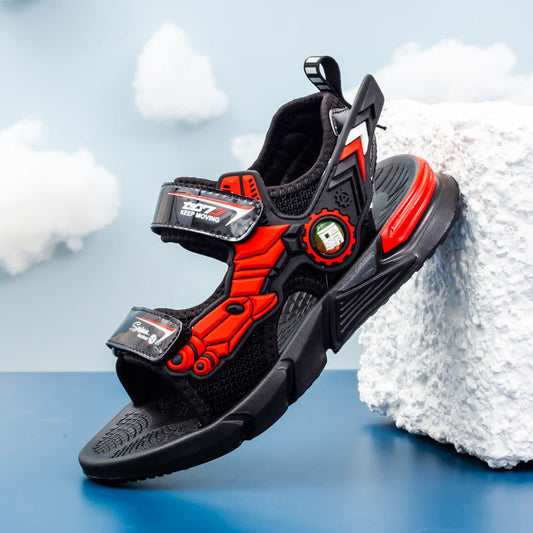 Mesh Cartoon Leather Trendy Boys' Shoes