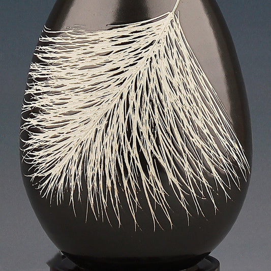 Home Decoration Ceramic Modern Chinese Angel Feather Water Drop Vase