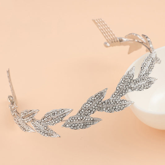 Retro Leaf Crown Jewelry Bride Hairband - FLIPSTYLEZLLC