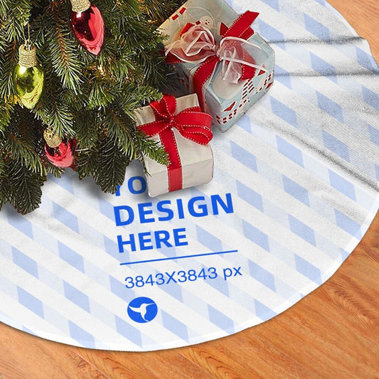 Create Your Own Durable Flannel Christmas Decor Plush Tree Skirt