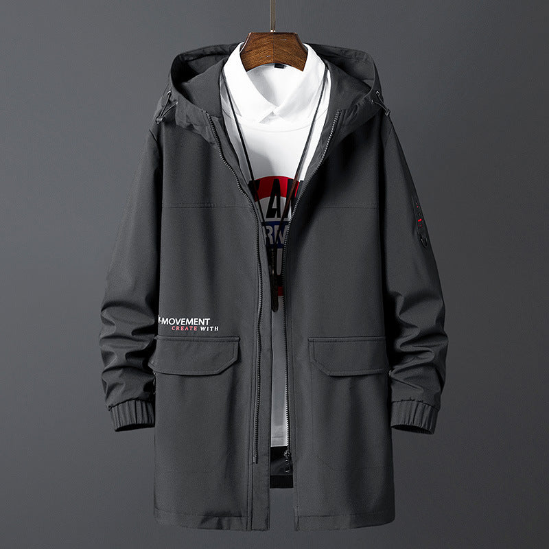 Fashion Men's Plus Size Casual Trench Coat