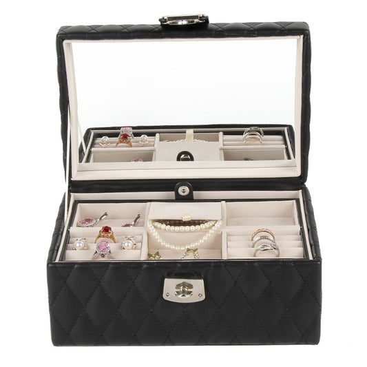 Large-capacity Leather European-style Jewelry Storage Box