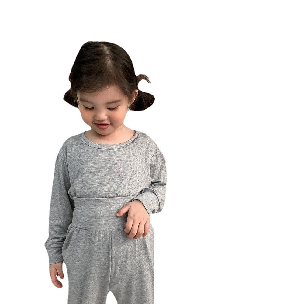 Children's Clothing Modal Bellyband Homewear Solid Color Air Conditioning Clothes