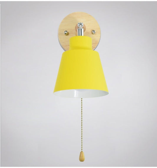Macaron Bedside Lampshade Wooden Zipper