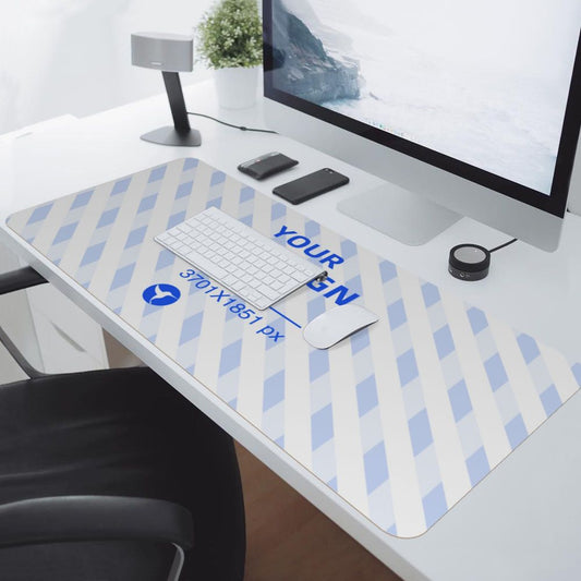 Create Your Own 17x35in Horizontal Oversized Leather Waterproof Keyboard Pad