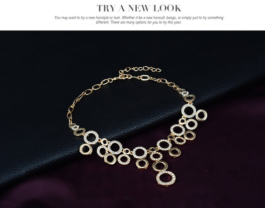 Diamond Jewelry Four-piece Alloy Jewelry Set - FLIPSTYLEZLLC