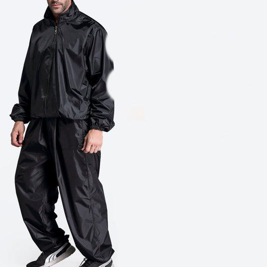 Men's Black Sweating Plus Size Exercise Suit