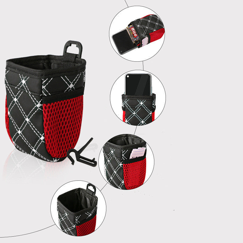 Car Air Outlet Storage Bucket Red Wine Style