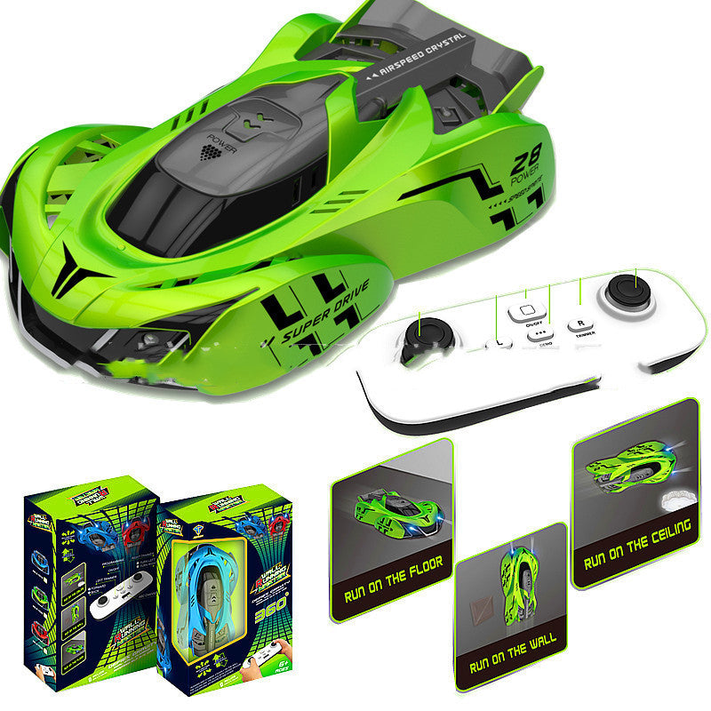 Infrared Stunt Programming Wall Climbing Car With Light To Send USB Charging