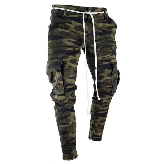 Men's jeans trend camouflage pants