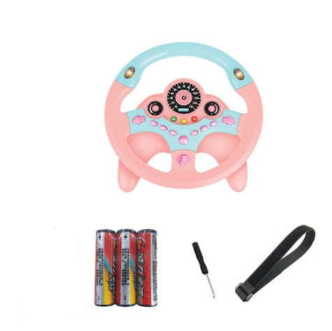 Sound and light toy simulation steering wheel