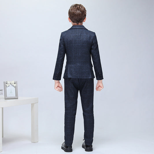 Handsome 5 piece velvet for Boy winter suit