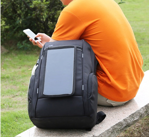 Solar USB rechargeable backpack