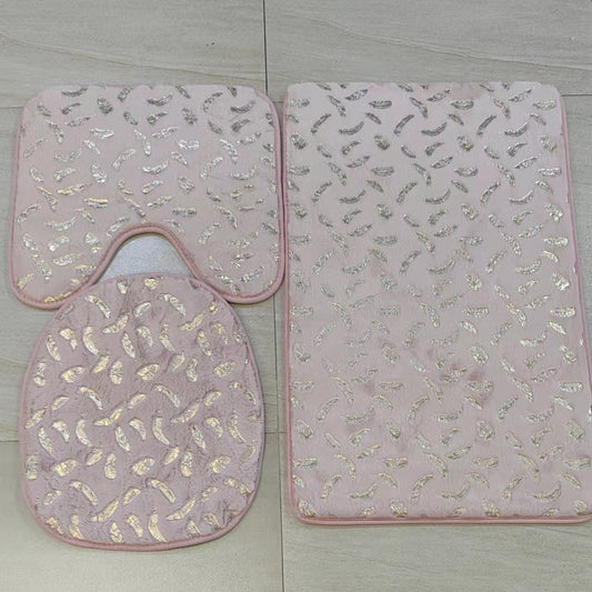 Marbled Hot Stamping Carpet Floor Mat Toilet Mat