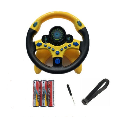 Sound and light toy simulation steering wheel