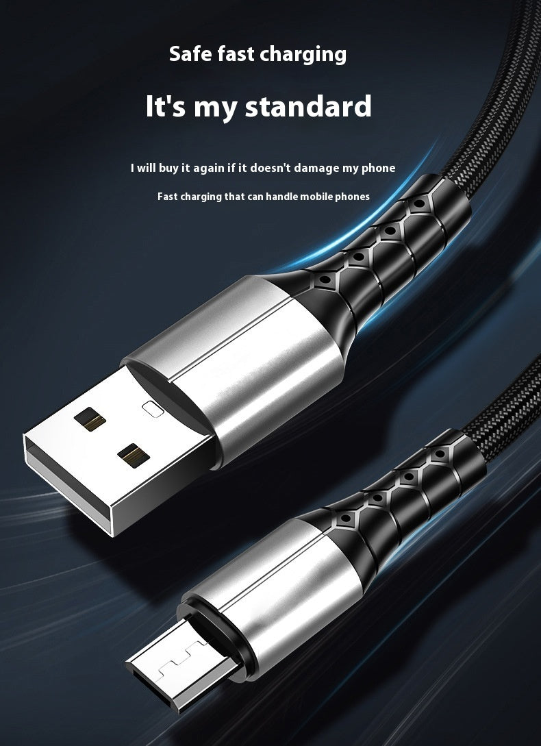 Android TYPE-C Super Fast Charge 5A Nylon Braided Mobile Phone Charging Cable