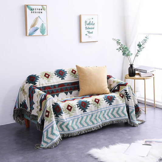 Knitted thread blanket sofa cover