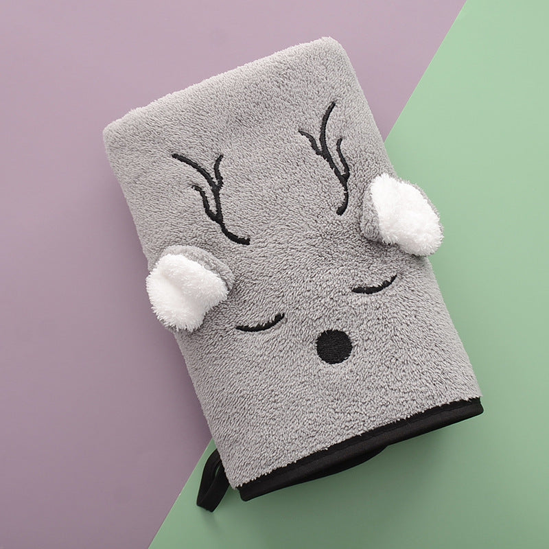 High Density Coral Fleece Absorbent Cute Bath Towel
