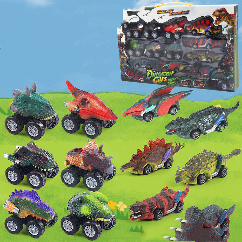 Simulation Dinosaur Model Mini Pull Back Car Inertia