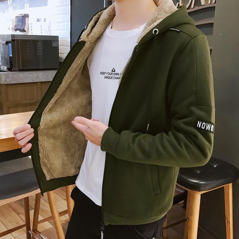 Hooded cardigan top plus size warm jacket