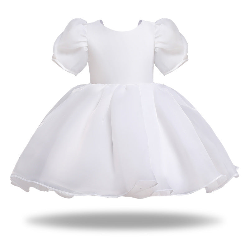 Girl's Dress Puffy Gauze Princess Dress Flower Girl Cute Gao Ding Little Host Piano Playing Performance Costumes