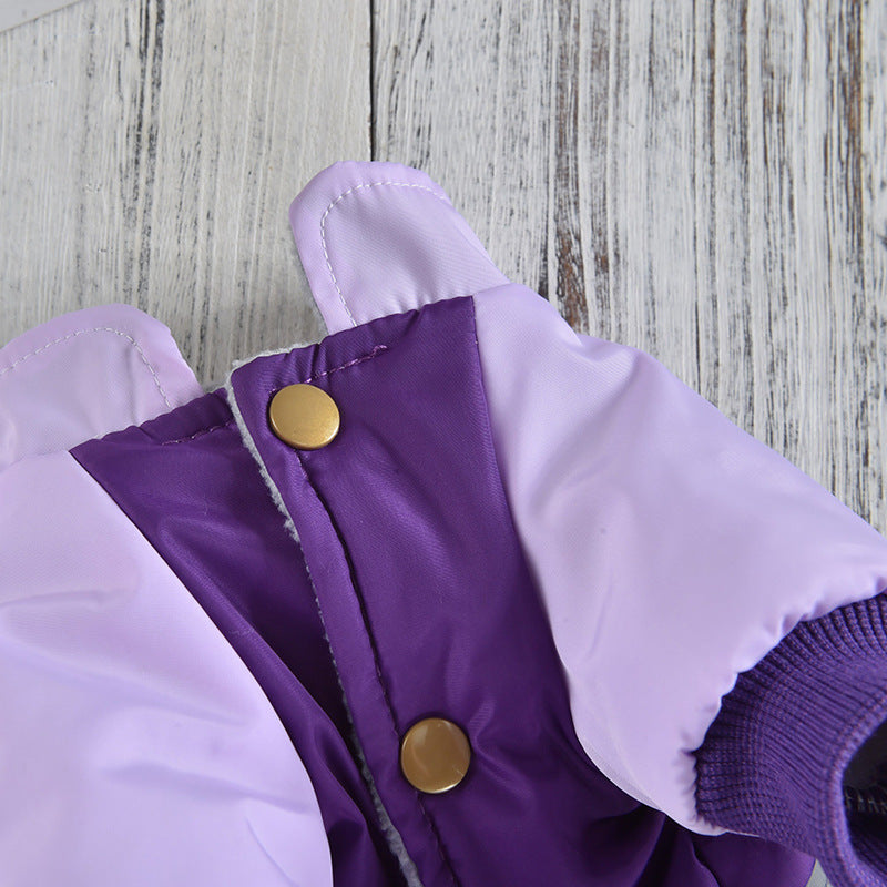 Puppy Reflective Strip Stitching Jacket Clothing