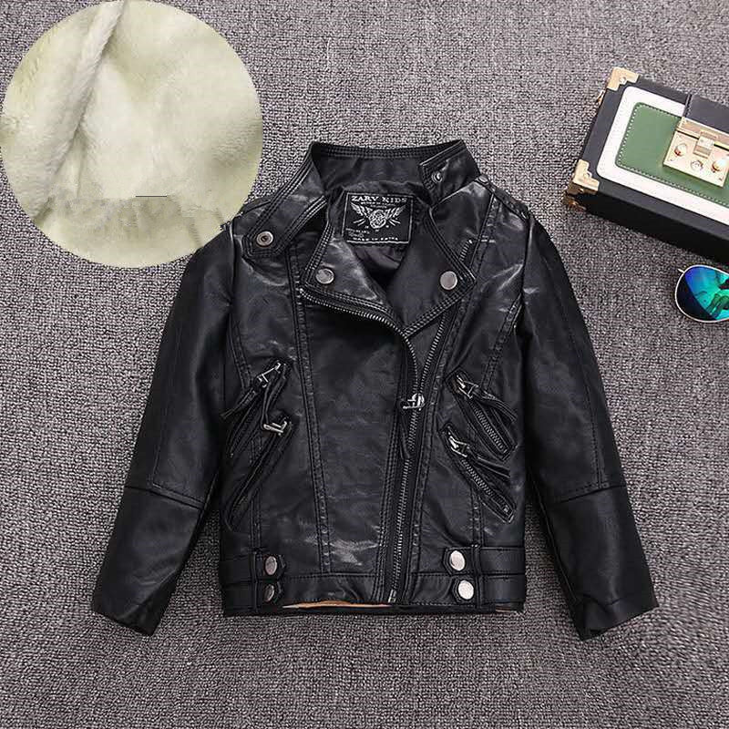 Children's clothing pilot leather jacket