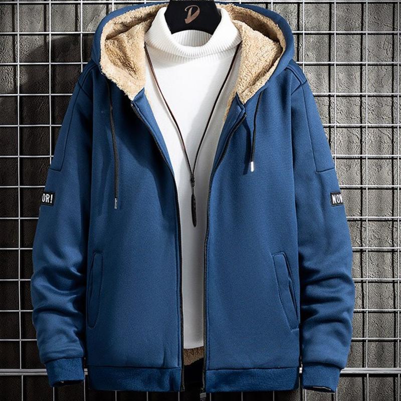 Hooded cardigan top plus size warm jacket