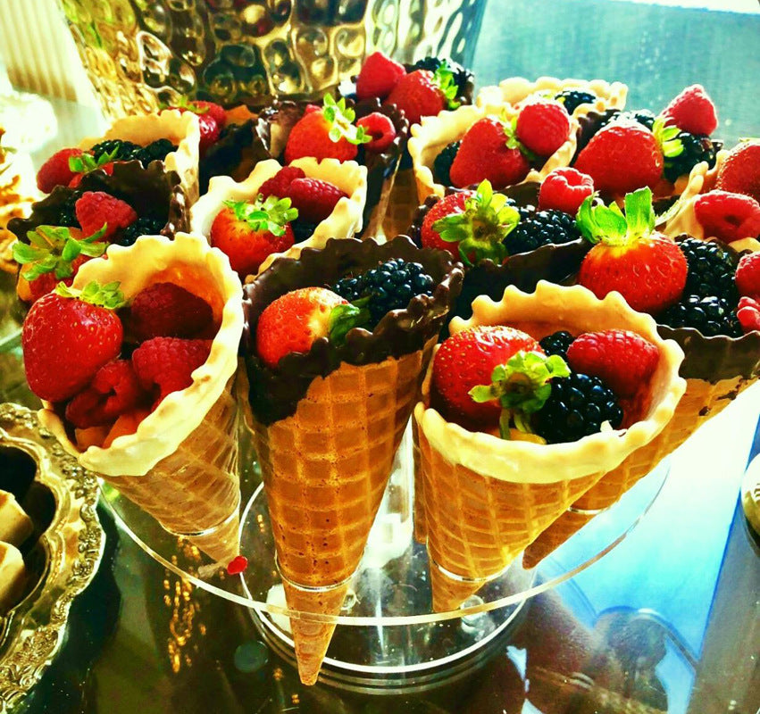 Popcorn Holder Ice-cream Cone Holder Ice Cream Stand 16-hole Acrylic Ice Cream Stand