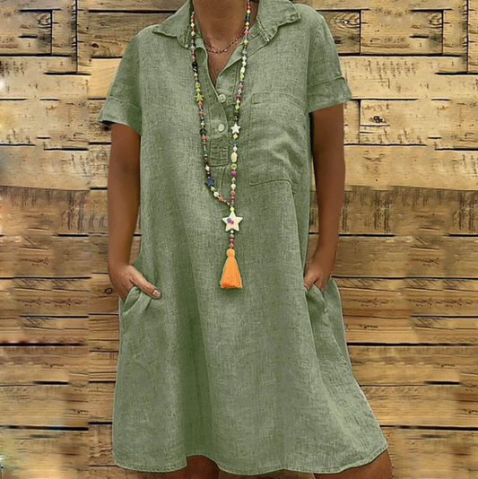 Plus size short sleeve dress