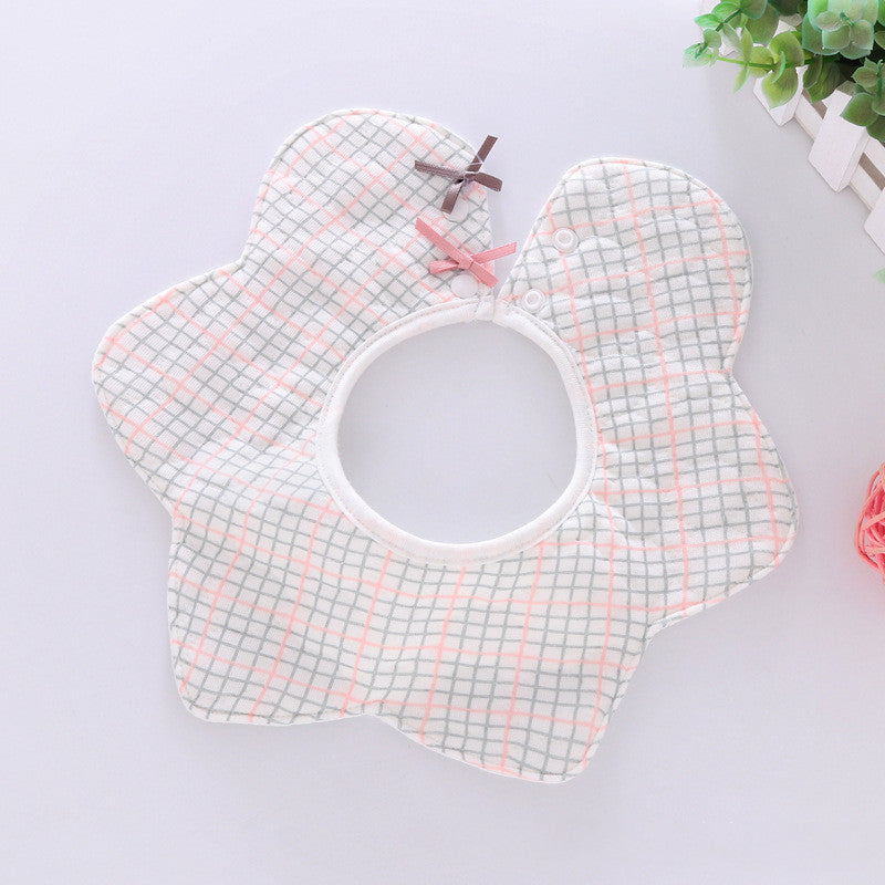 360° rotating flower waterproof saliva towel