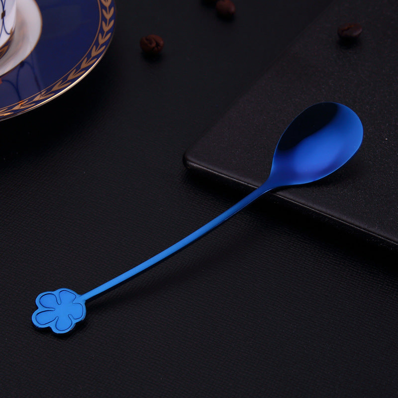 304 Stainless Steel Spoon Gold Plated Dessert Spoon Coffee Stir Spoon Stainless Steel Ice Bar Spoon