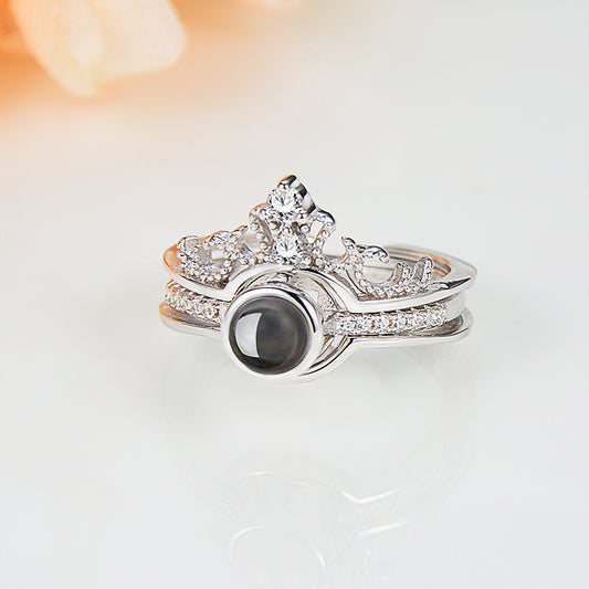 S925 Projection Personalized Photo Ring