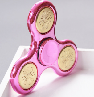 Gold-plated fingertip gyro decompression toy sequin plastic printing