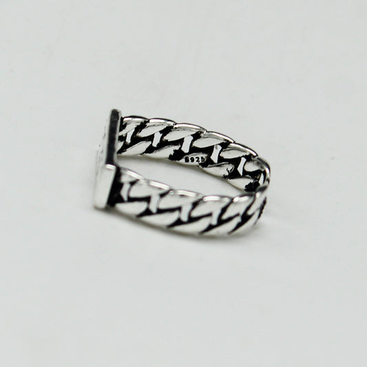 Personalized wide face ring