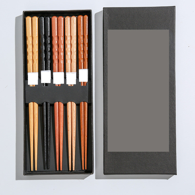Chopsticks Household Wooden Chopsticks Gift Box Set