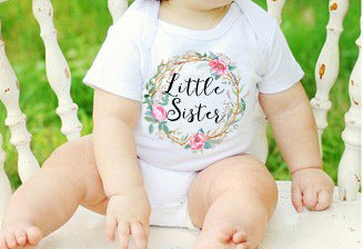 Alphabet printed children's Romper triangle creeper