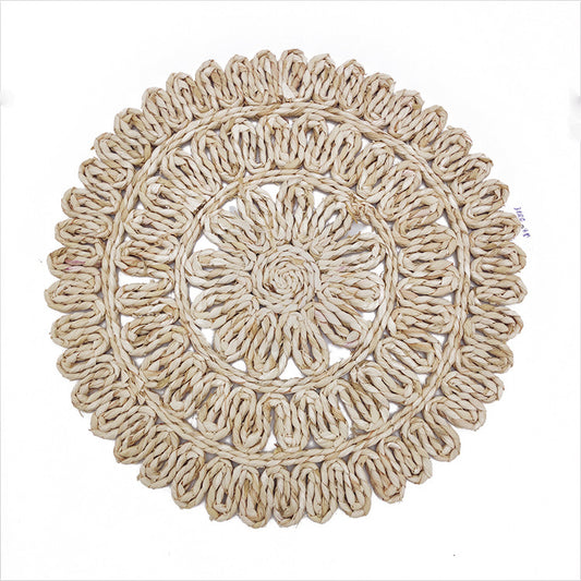 Hand-woven Floral Cushion Dining Table Insulation