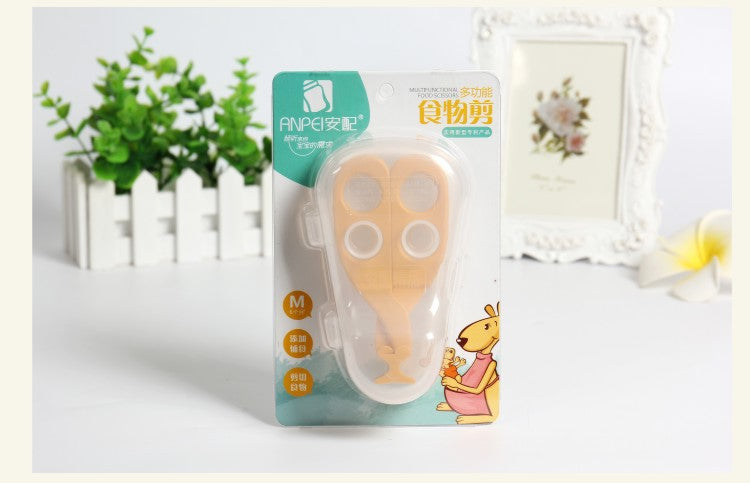 Multifunctional Grinding Food Scissors Baby Food Supplement Scissors