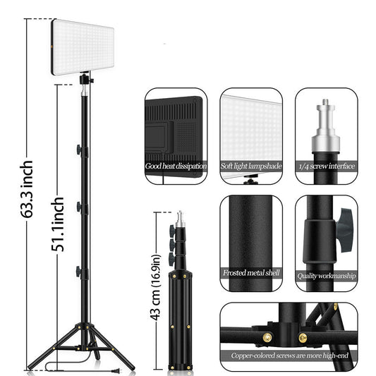 Compatible with Apple, Photography Fill Light Anchor Live Broadcast Camera Light Floor Desktop Portable Tripod