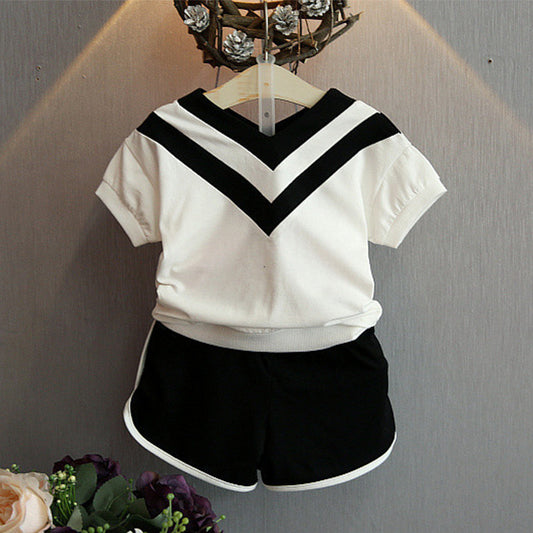 Summer Korean T-shirt Shorts Casual Two-Piece Suit