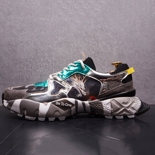 Personalized Thick-Soled Sports Casual Shoes With Increased Men's Shoes