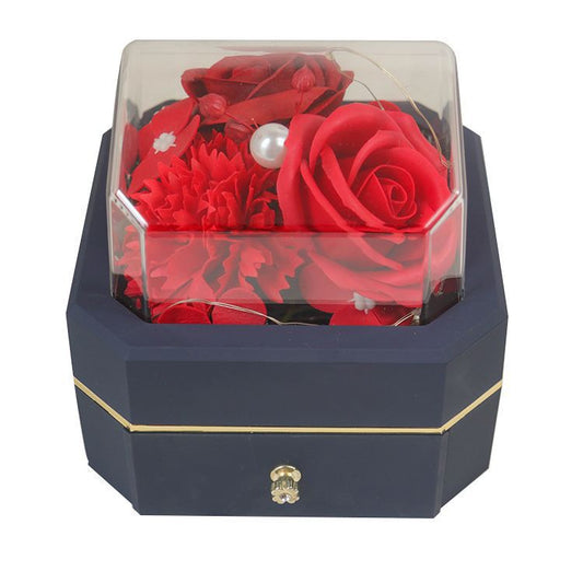 Eternal Life Rose Gift Box Night Light Small Ornament Necklace Jewelry Gift Box