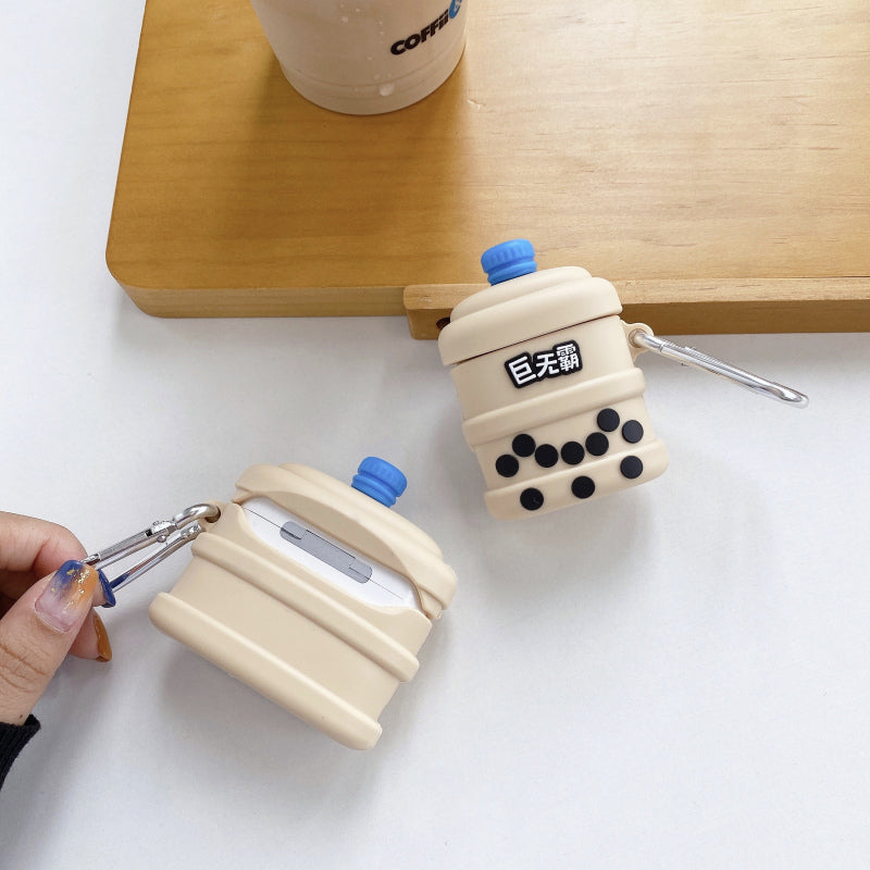 Compatible with Apple, Compatible with Apple , Ins Pearl Milk Tea Suitable For Airpods1 2 Generation Protective Cover Apple Pro3 Earphone Cover Silicone Anti-Falling Cute