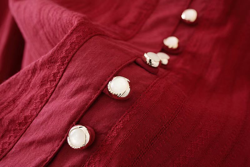 Plus Size Women's Fall Single-Breasted Long-Sleeved V-neck Bottoming Shirt Shirt