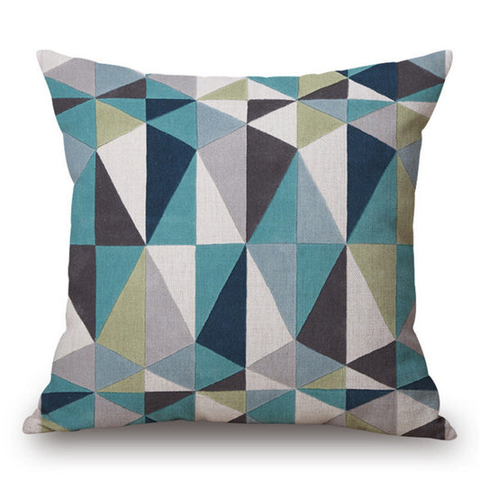 Modern Abstract Art Geometric Pillowcase Color Irregular Diamond Pattern Pillowcase Sofa Linen Pillowcase
