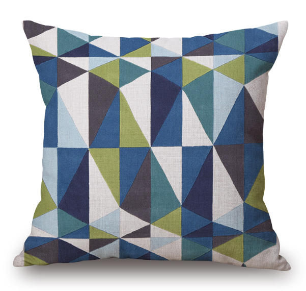 Modern Abstract Art Geometric Pillowcase Color Irregular Diamond Pattern Pillowcase Sofa Linen Pillowcase