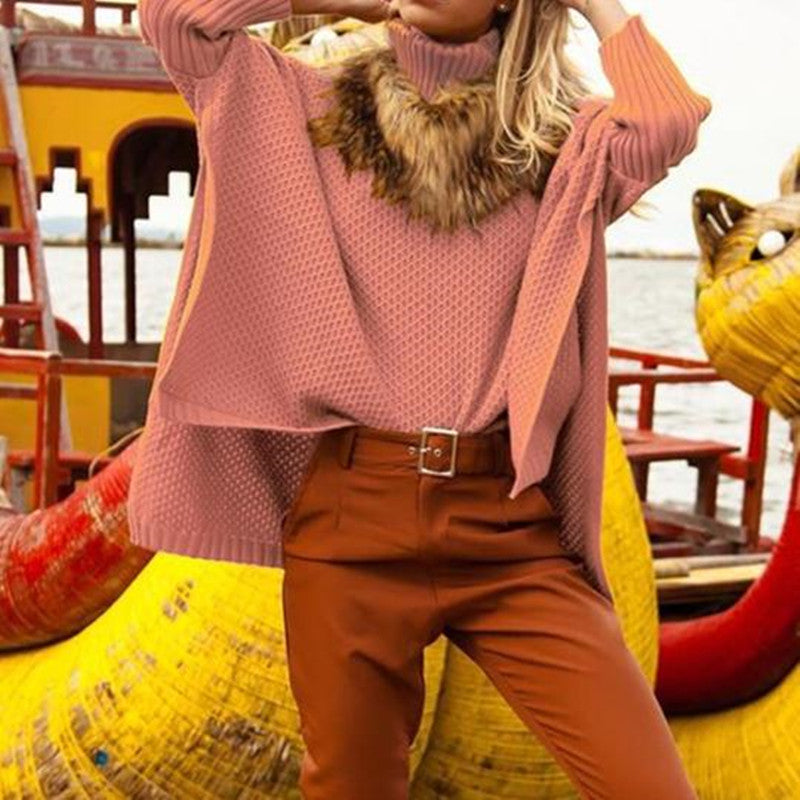 Women's Plus Size Irregular Knitted Sweater Coat