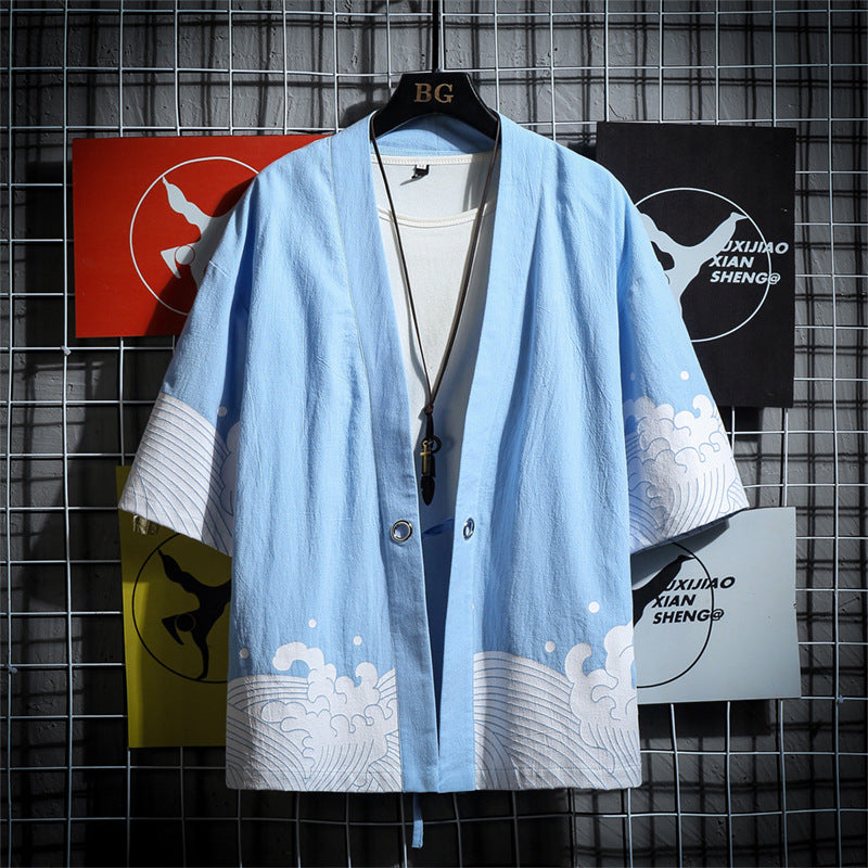 MEN'S SUMMER CARDIGAIN Products Casual Loose Cotton Large Size Men's AUTHENIC